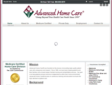 Tablet Screenshot of advancedhomecare.net
